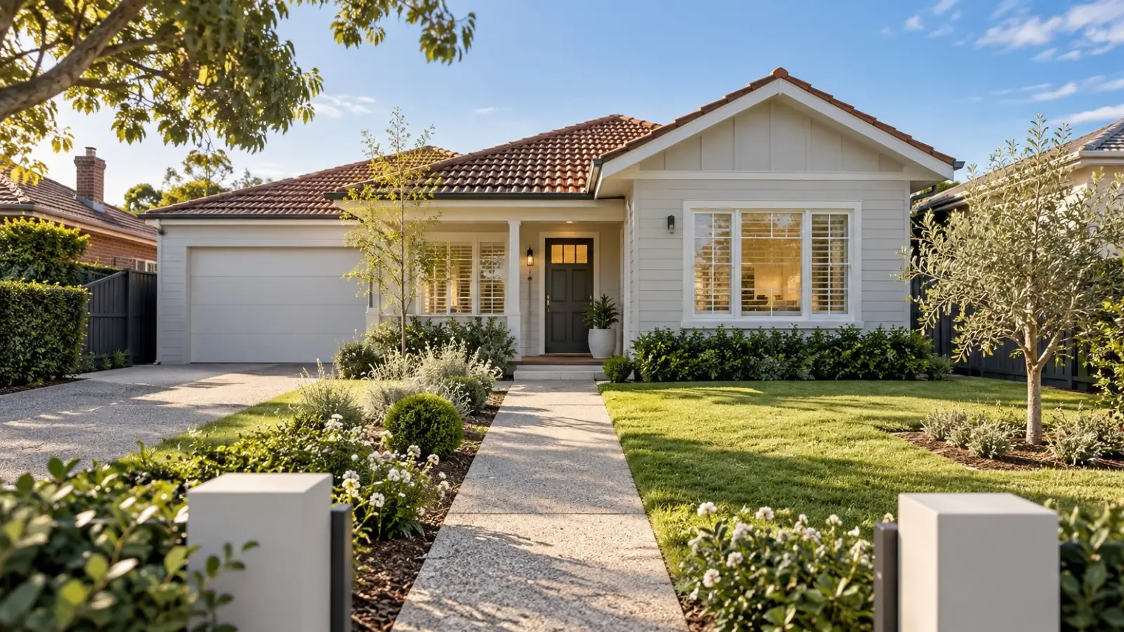 Pathway to entry of an Australian suburban home